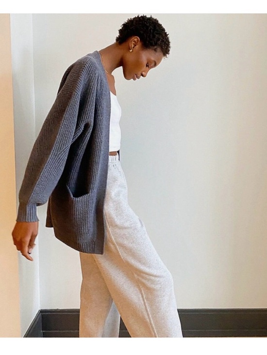 Wilfred Sweaters - Aritzia Wilfred Free Unwind Cardigan, 100% Merino Wool Blue, XXS can fit larger